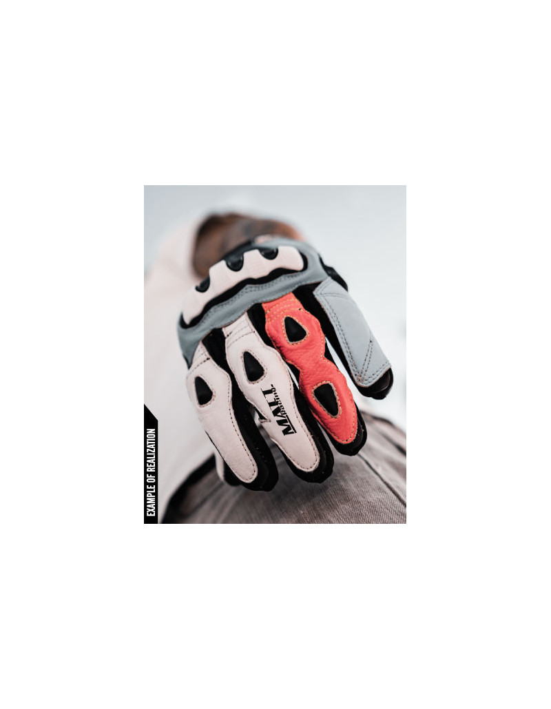 customizable short leather motorcycle gloves for the road