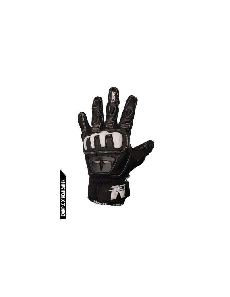 customizable short leather motorcycle gloves for the road