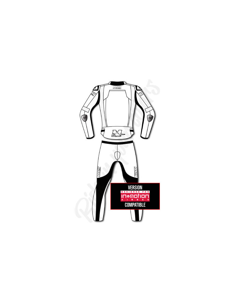 Motorcycle suit in cowhide or kangaroo leather, customizable, airbag compatible in&motion