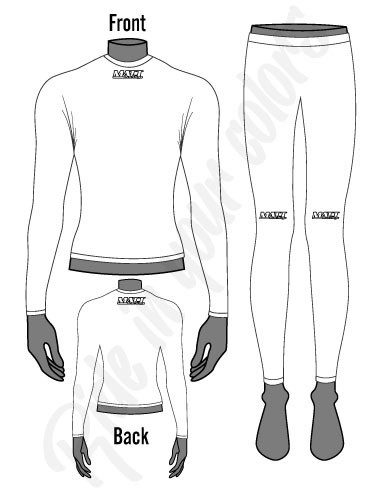 Motorcycle undersuit, 100% customizable in polyester, inners