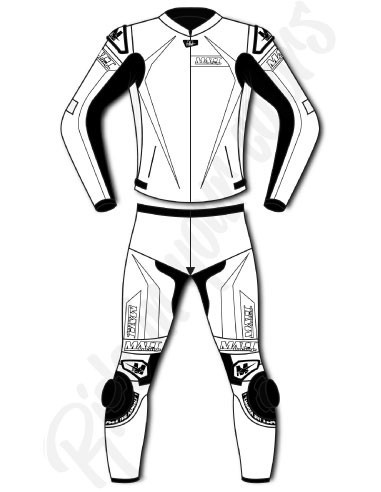 Motorcycle suit in cowhide or kangaroo leather, customizable, airbag compatible in&motion