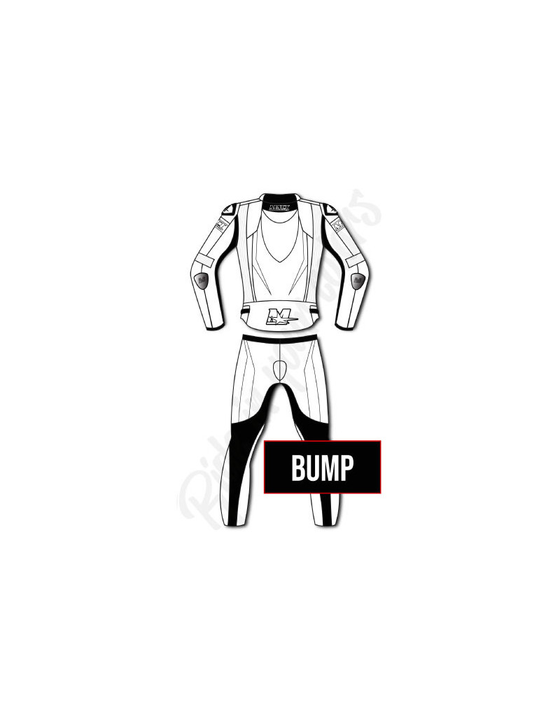 Combinaison moto 2 pièces en cuir de vache ou en cuir de kangourou, personnalisable, compatible airbag in&motion