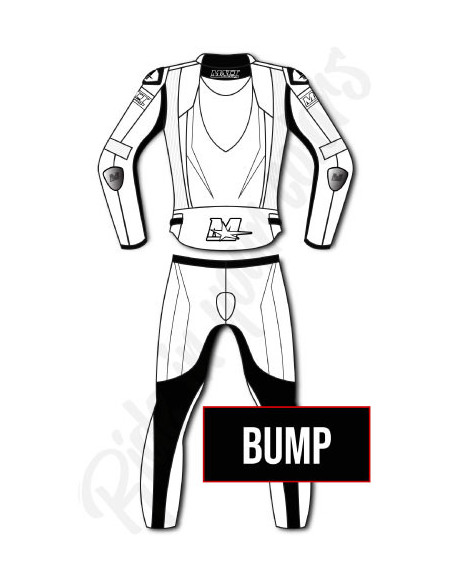 Combinaison moto 2 pièces en cuir de vache ou en cuir de kangourou, personnalisable, compatible airbag in&motion