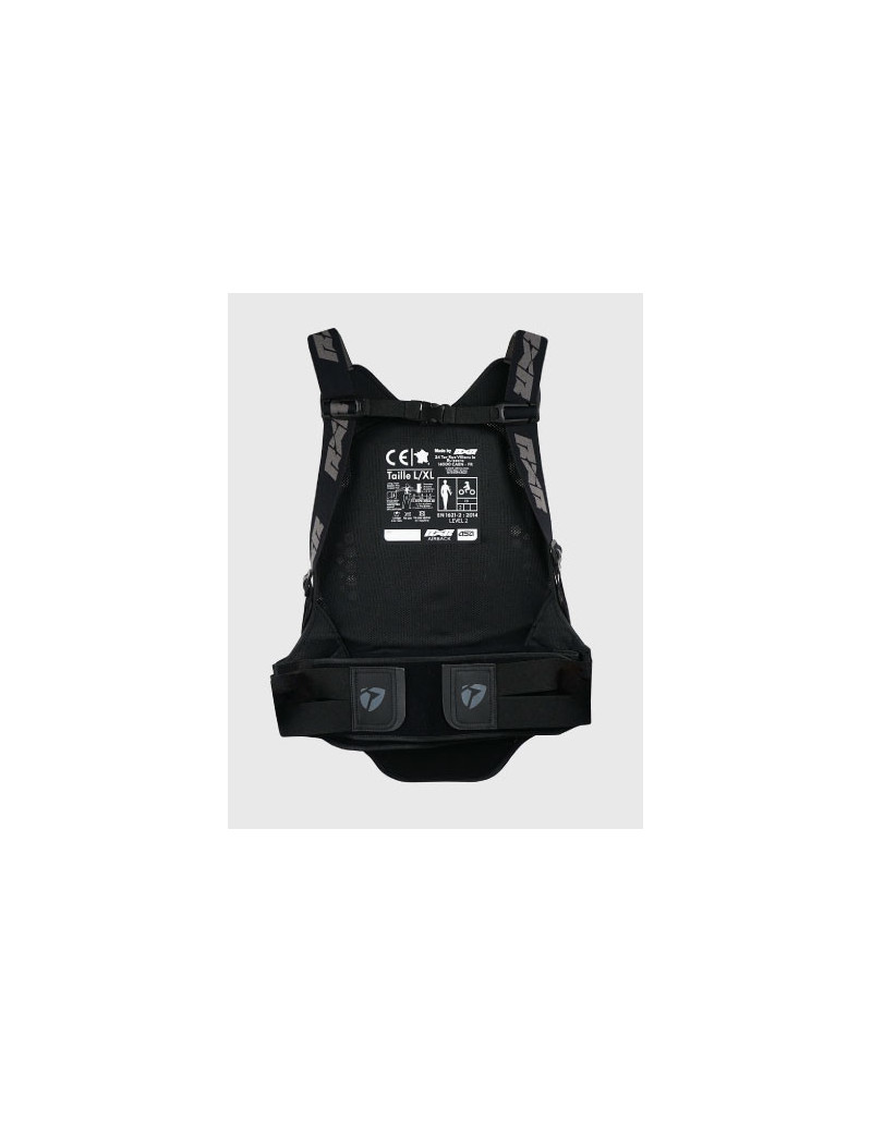 Motorcycle back protector with straps, FFM FIM approved, airback,