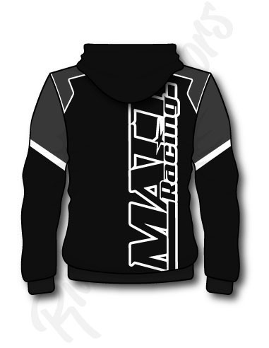 sweat capuche matt racing grey sports, zipable, de qualité