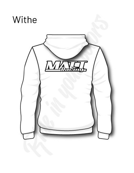 sweat capuche personnalisable matt racing pour les team, les societe, pour un cadeau, pour ce faire plaisir