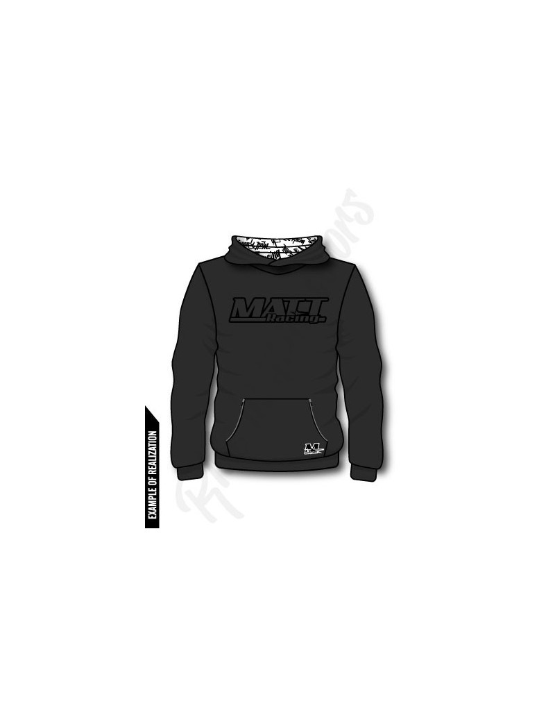 sweat capuche personnalisable matt racing pour les team, les societe, pour un cadeau, pour ce faire plaisir