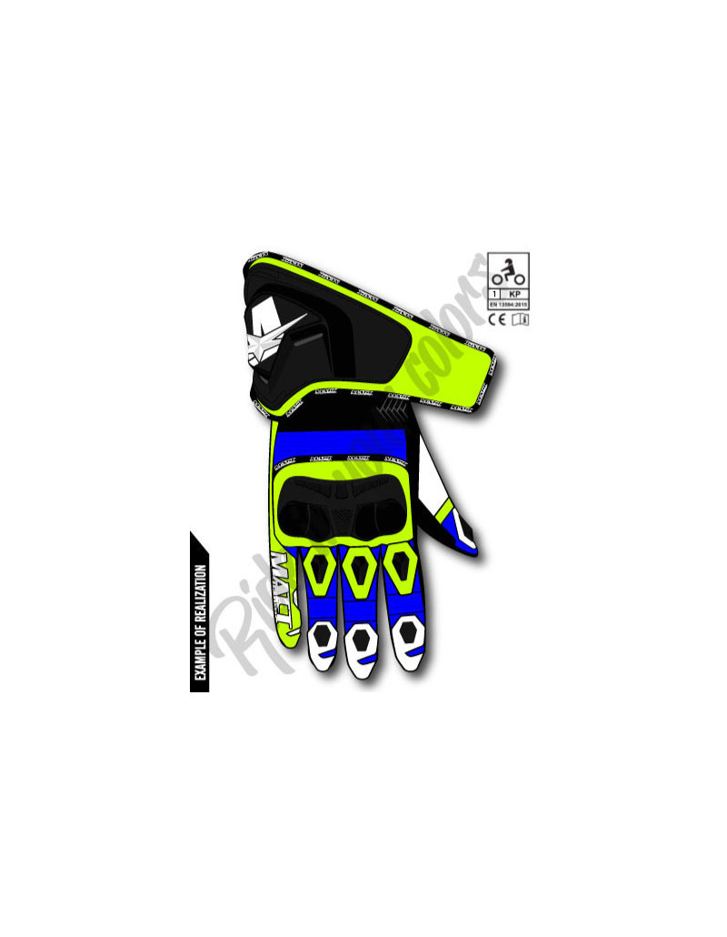 gants moto en cuir sport personnalisable