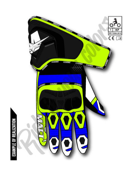 gants moto en cuir sport personnalisable