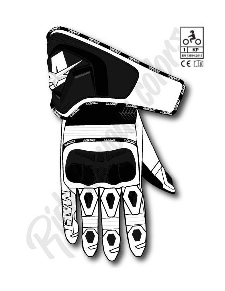 gants moto en cuir sport personnalisable