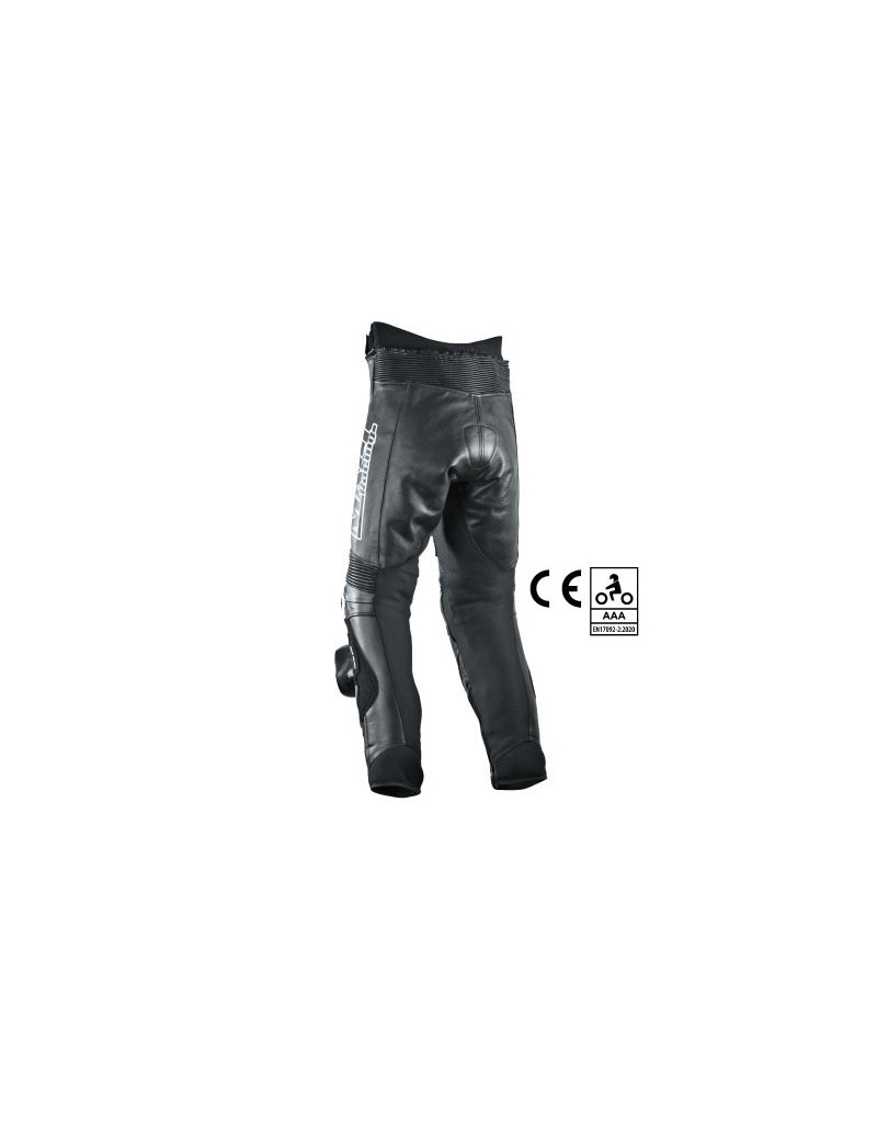 Pantalon moto en cuir, noir, pour route et circuit, taille standard, de qualité, à petit prix, pas cher
