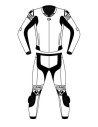 Combinaison moto en cuir de vache ou en cuir de kangourou, personnalisable, compatible airbag in&motion