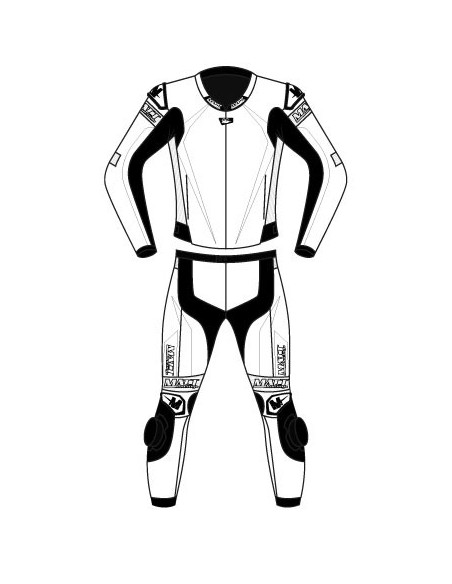 Combinaison moto 2 pièces en cuir de vache ou en cuir de kangourou, personnalisable, compatible airbag in&motion