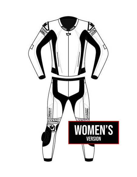 Motorcycle suit in cowhide or kangaroo leather, customizable, airbag compatible in&motion