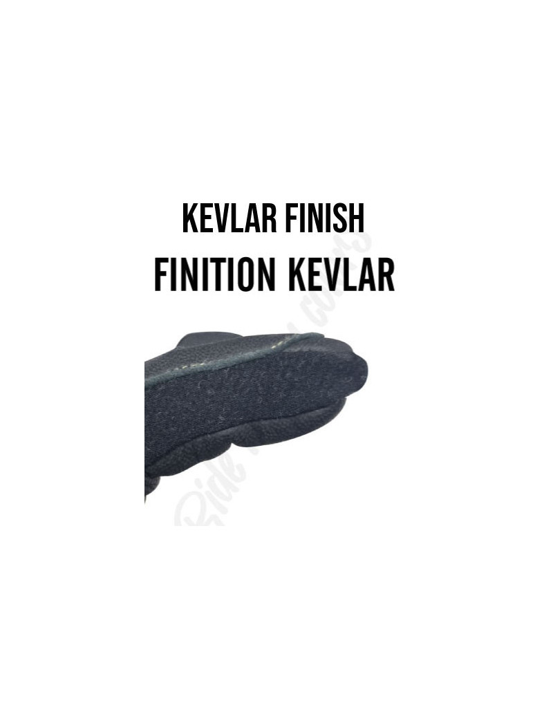 Gants moto cuir noir "BLACK EDITION" Racing