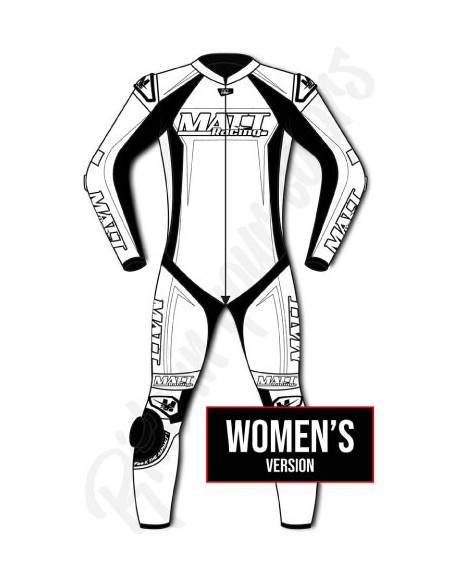 Motorcycle suit in cowhide or kangaroo leather, customizable, airbag and integrated airbag compatible. FFM FIM approved