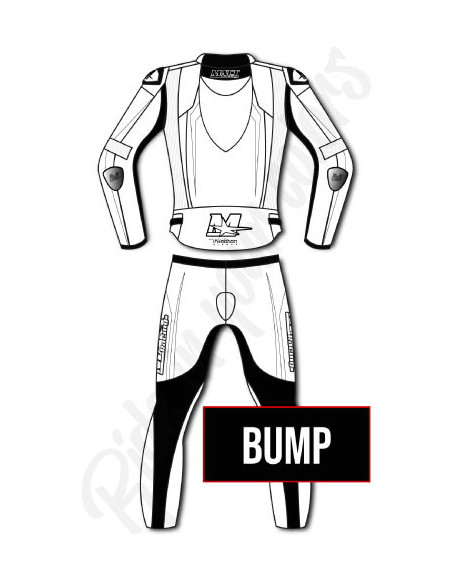 Motorcycle suit in cowhide or kangaroo leather, customizable, airbag compatible in&motion
