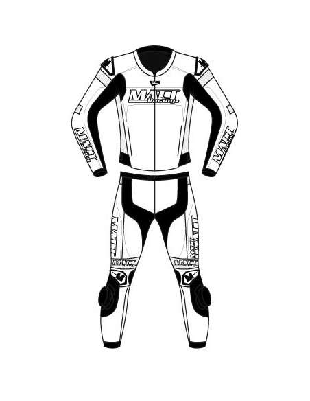 Motorcycle suit in cowhide or kangaroo leather, customizable, airbag compatible in&motion