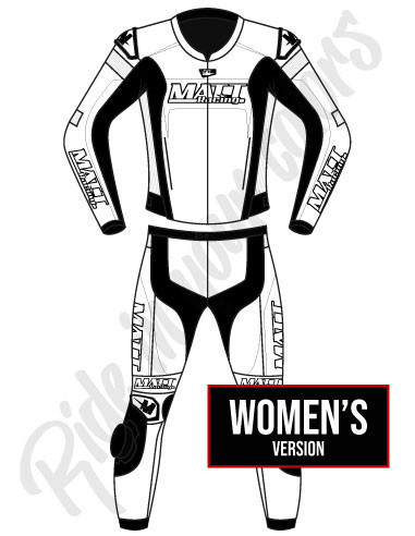 Motorcycle suit in cowhide or kangaroo leather, customizable, airbag compatible in&motion