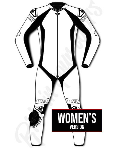 Motorcycle suit in cowhide or kangaroo leather, customizable, airbag and integrated airbag compatible. FFM FIM approved