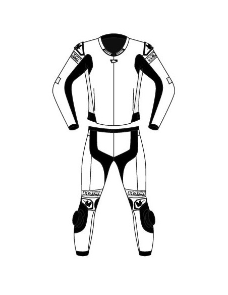 Motorcycle suit in cowhide or kangaroo leather, customizable, airbag compatible in&motion