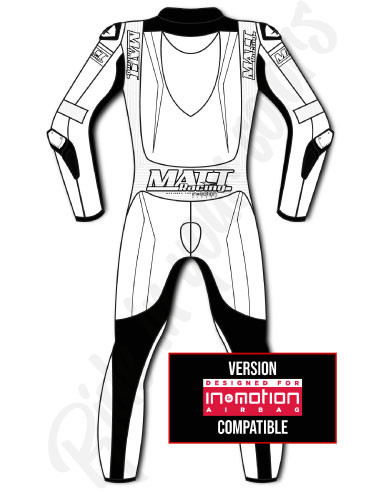 Combinaison moto en cuir de vache ou en cuir de kangourou, personnalisable, compatible airbag et airbag intégré. Validé FFM FIM