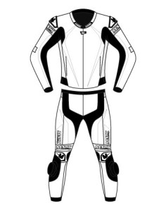 Motorcycle suit in cowhide or kangaroo leather, customizable, airbag compatible in&motion