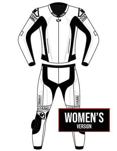 Motorcycle suit in cowhide or kangaroo leather, customizable, airbag compatible in&motion