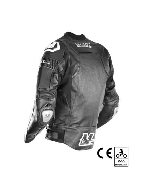 blouson moto en cuir, en taille standard, petit prix, discount, pas cher, veste moto noir