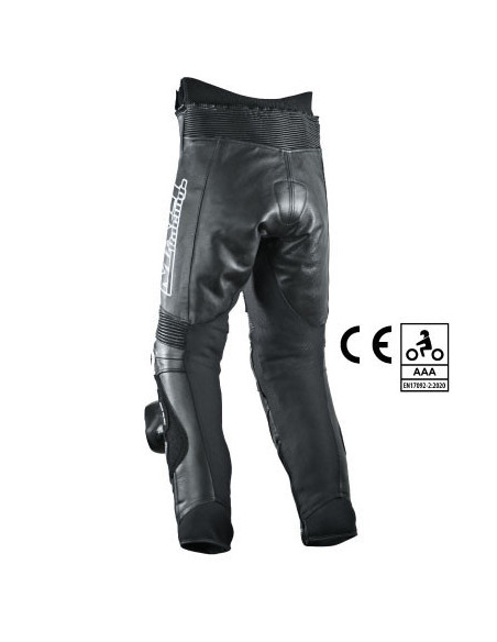 Leather motorcycle pants, black, for road and track, standard size, quality, low price, inexpensive