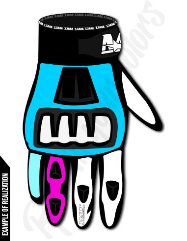 customizable short leather motorcycle gloves for the road