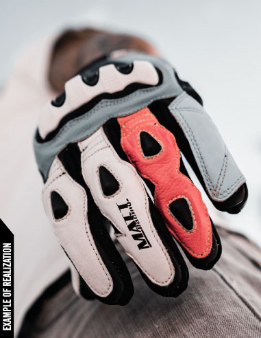 customizable short leather motorcycle gloves for the road