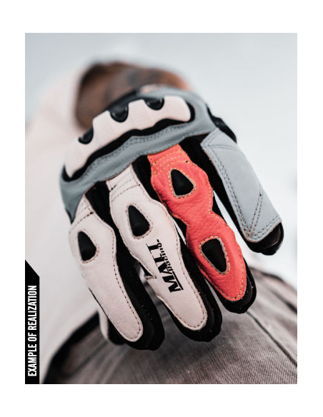 customizable short leather motorcycle gloves for the road