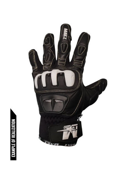 customizable short leather motorcycle gloves for the road