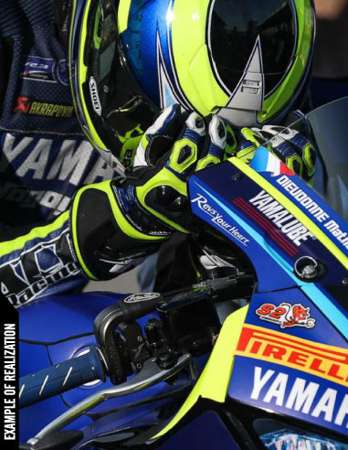 gants moto en cuir sport personnalisable