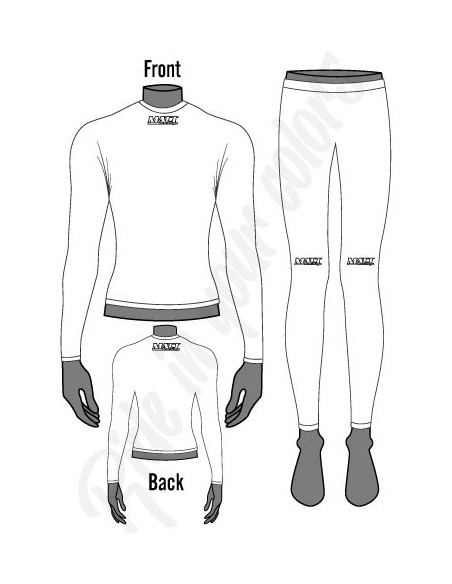 Sous combinaison moto, 100% personnalisable en polyester