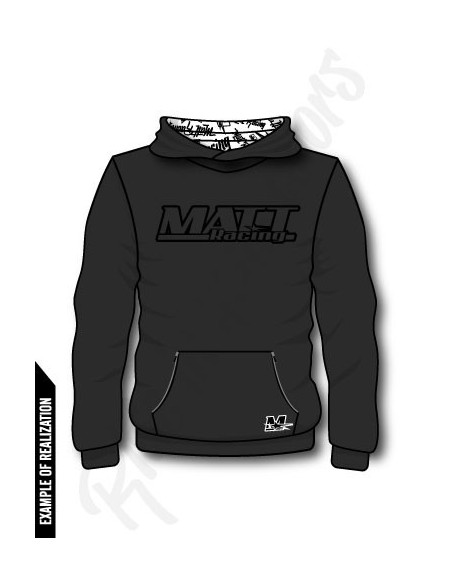 sweat capuche personnalisable matt racing pour les team, les societe, pour un cadeau, pour ce faire plaisir