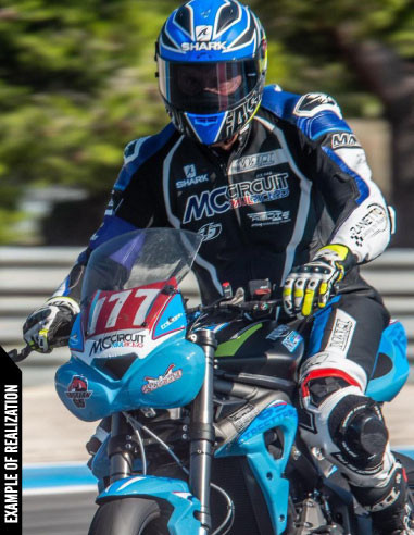 MXRS customizable motorcycle leather suit