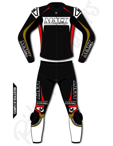 Combinaison cuir moto 2 pièces personnalisable "ROAD MERCURY"