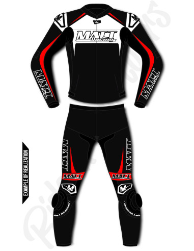 Combinaison cuir moto 2 pièces personnalisable "ROAD MERCURY"