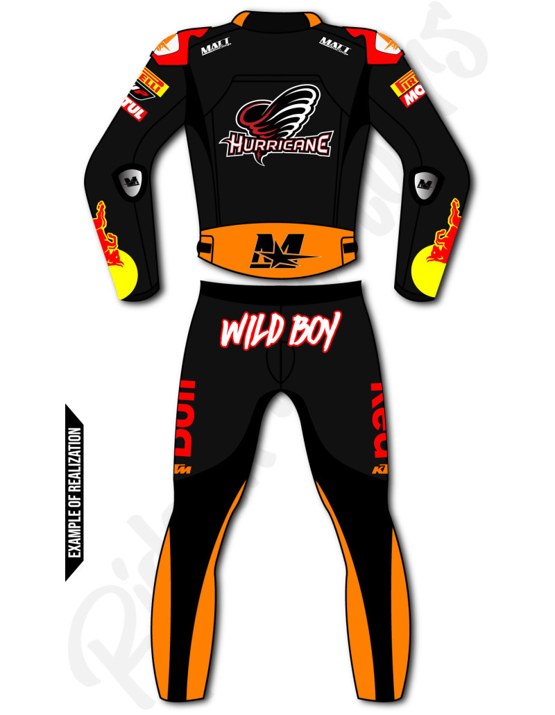 100% customizable ROAD GP motorcycle leather suit, 2 pièces