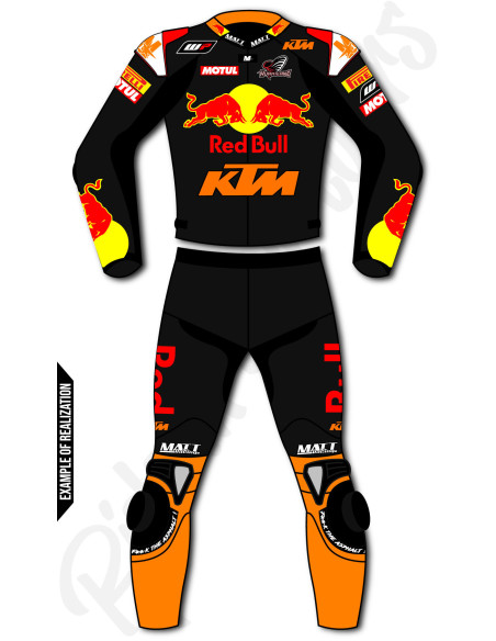 100% customizable ROAD GP motorcycle leather suit, 2 pièces