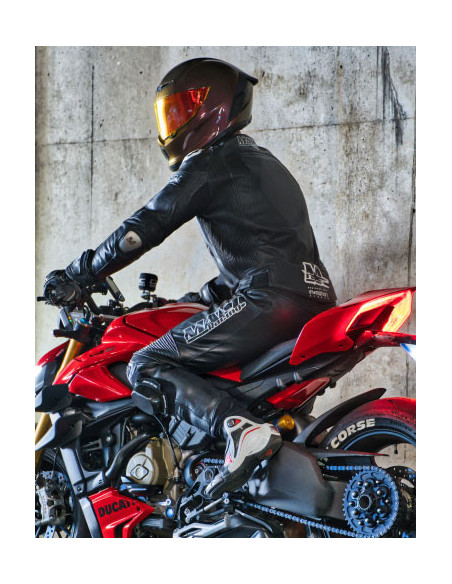 Combinaison moto 2 pièces en cuir pour route et circuit, taille standard, de qualité, à petit prix, pas cher