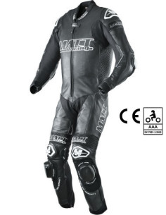 Combinaison moto en cuir pour route et circuit, taille standard, de la qualité, à petit prix, pas cher, compatible airbag, noir