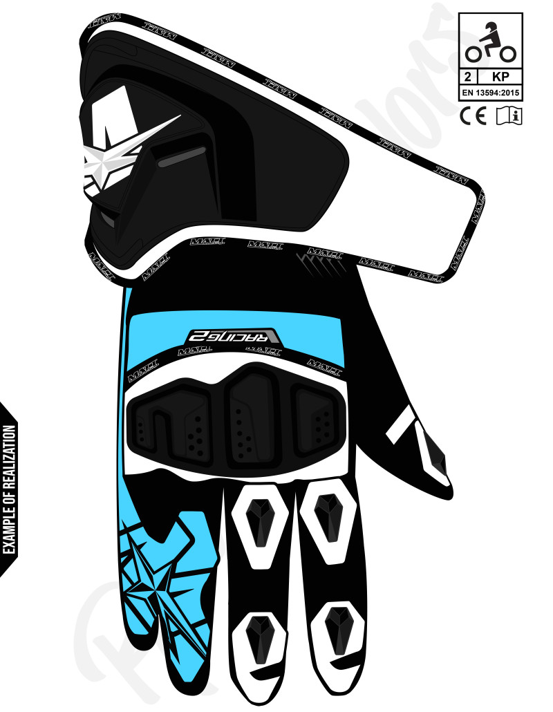 Gants de moto personnalisables CE KP2, pour la route ou la piste