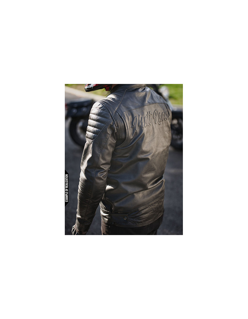 blouson moto en cuir , veste moto, couleurs personnalisables. En sur mesure et taille standard homme femme
