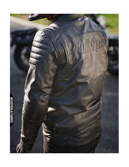 blouson moto en cuir , veste moto, couleurs personnalisables. En sur mesure et taille standard homme femme