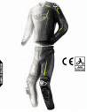 Combinaison moto 2 pièces en cuir de vache ou en cuir de kangourou, personnalisable, compatible airbag in&motion