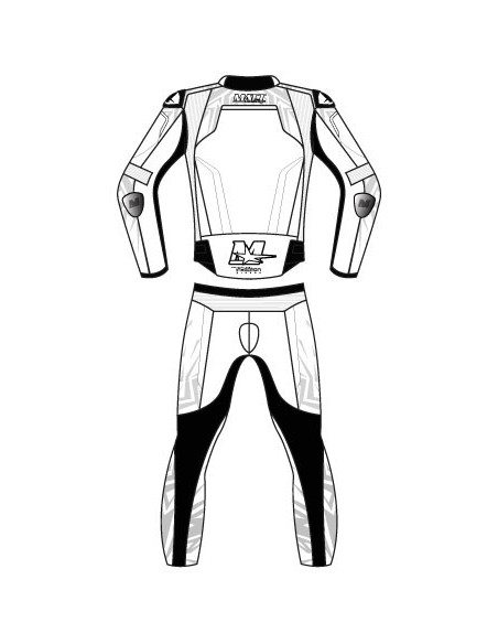 Combinaison cuir moto 2 pièces personnalisable "ROAD MERCURY"