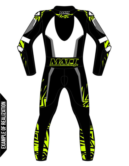 Combinaison moto en cuir de vache ou en cuir de kangourou, personnalisable, compatible airbag et airbag intégré. Validé FFM FIM
